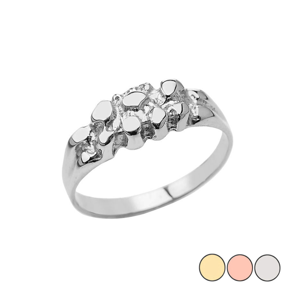 Gold Nugget Pinky Ring (Available in Yellow/Rose/White Gold)