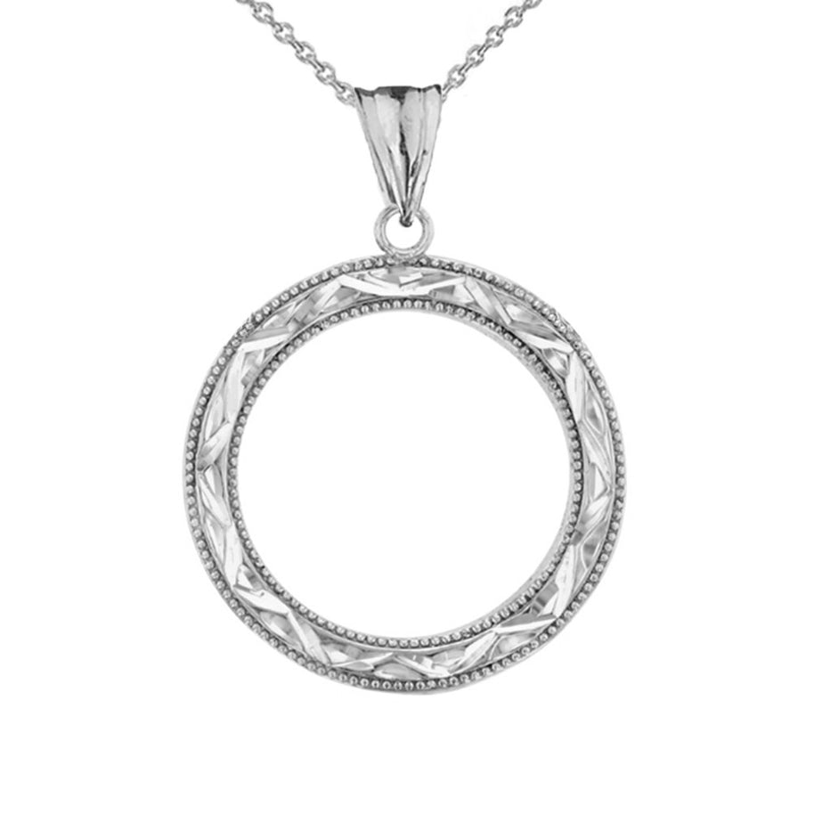 Gold Chic Sparkle Cut Circle of Life Pendant Necklace(Available In Yellow/Rose/White Gold)