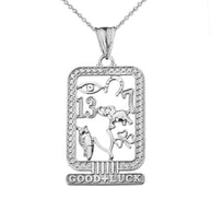 Solid Gold Ancient Egyptian Good Luck Cartouche Pendant (Available in Yellow/Rose/White Gold)