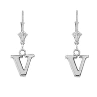 Initial Earrings in Sterling Silver