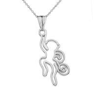 Open Cut Monkey Pendant Necklace In Gold (Yellow/Rose/White)