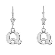 Initial Earrings in Sterling Silver
