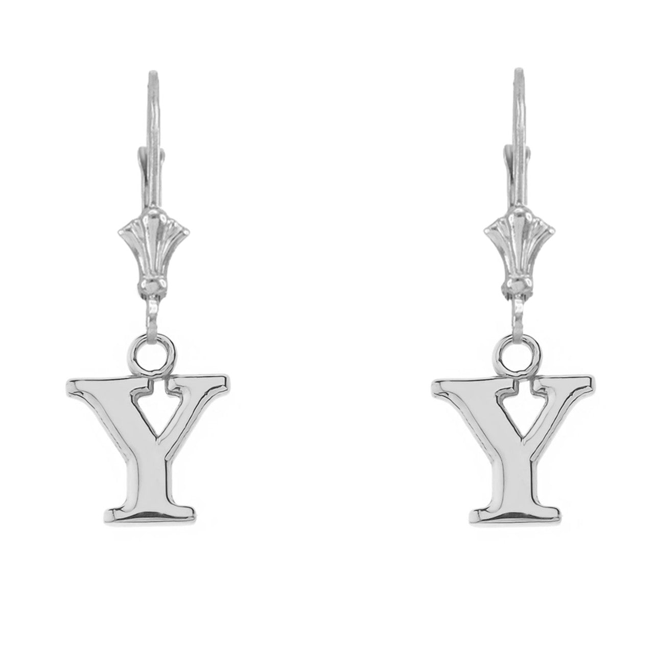 Initial Earrings in Sterling Silver