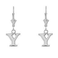 Initial Earrings in Sterling Silver