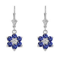 Dainty Milgrain Flower Personalized Birthstone Earring In 14K Gold