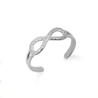 Gold Woman's Infinity and Hearts Toe Ring (Available in Yellow/Rose/White Gold)