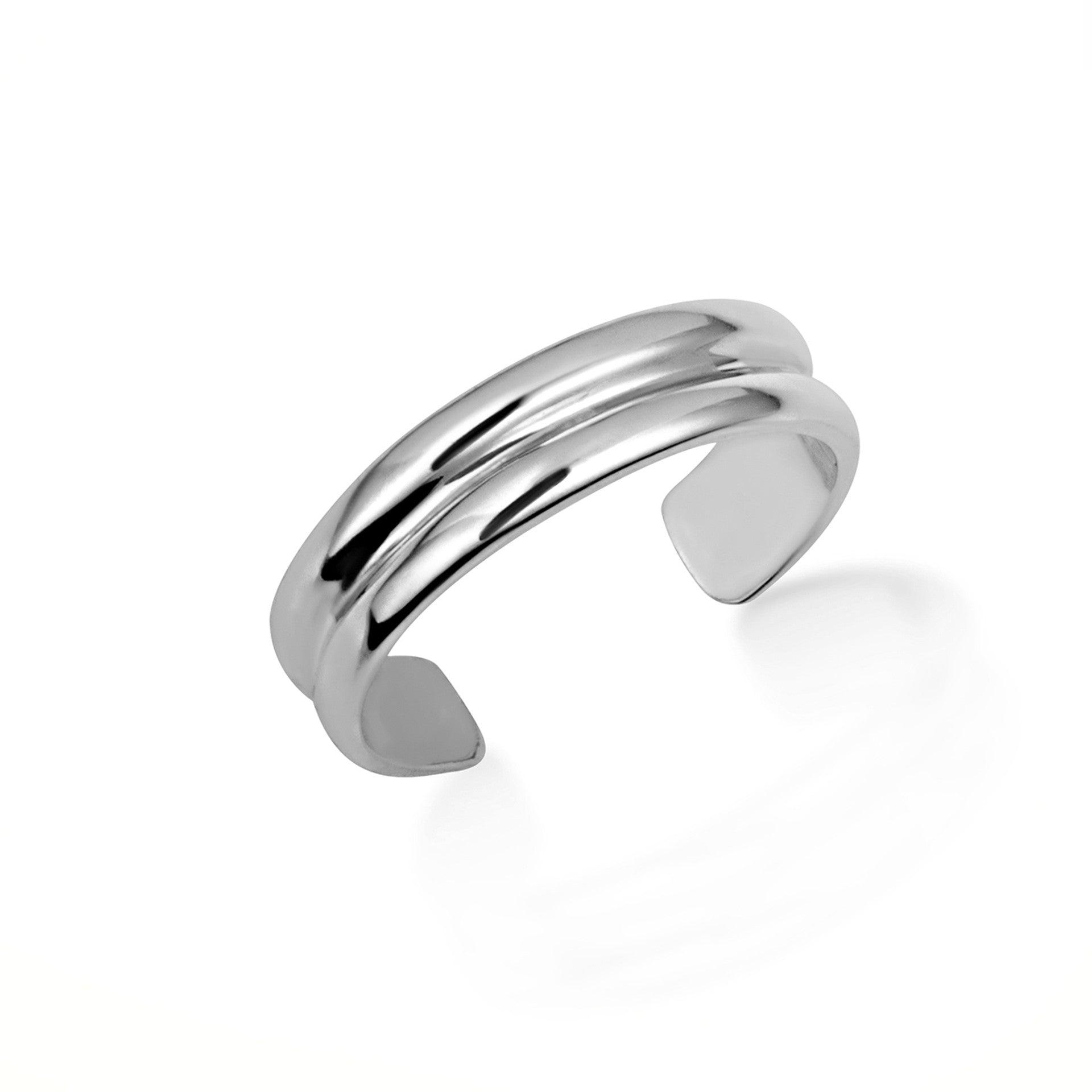Gold Woman's Double Band Toe Ring (Available in Yellow/Rose/White Gold)