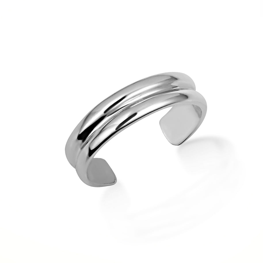 Gold Woman's Double Band Toe Ring (Available in Yellow/Rose/White Gold)