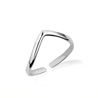 Gold Woman's Timeless Chevron Design Toe Ring (Available in Yellow/White Gold)