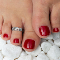 .925 Sterling Silver Woman's Cultural Beauty Trinity Knot Toe Ring