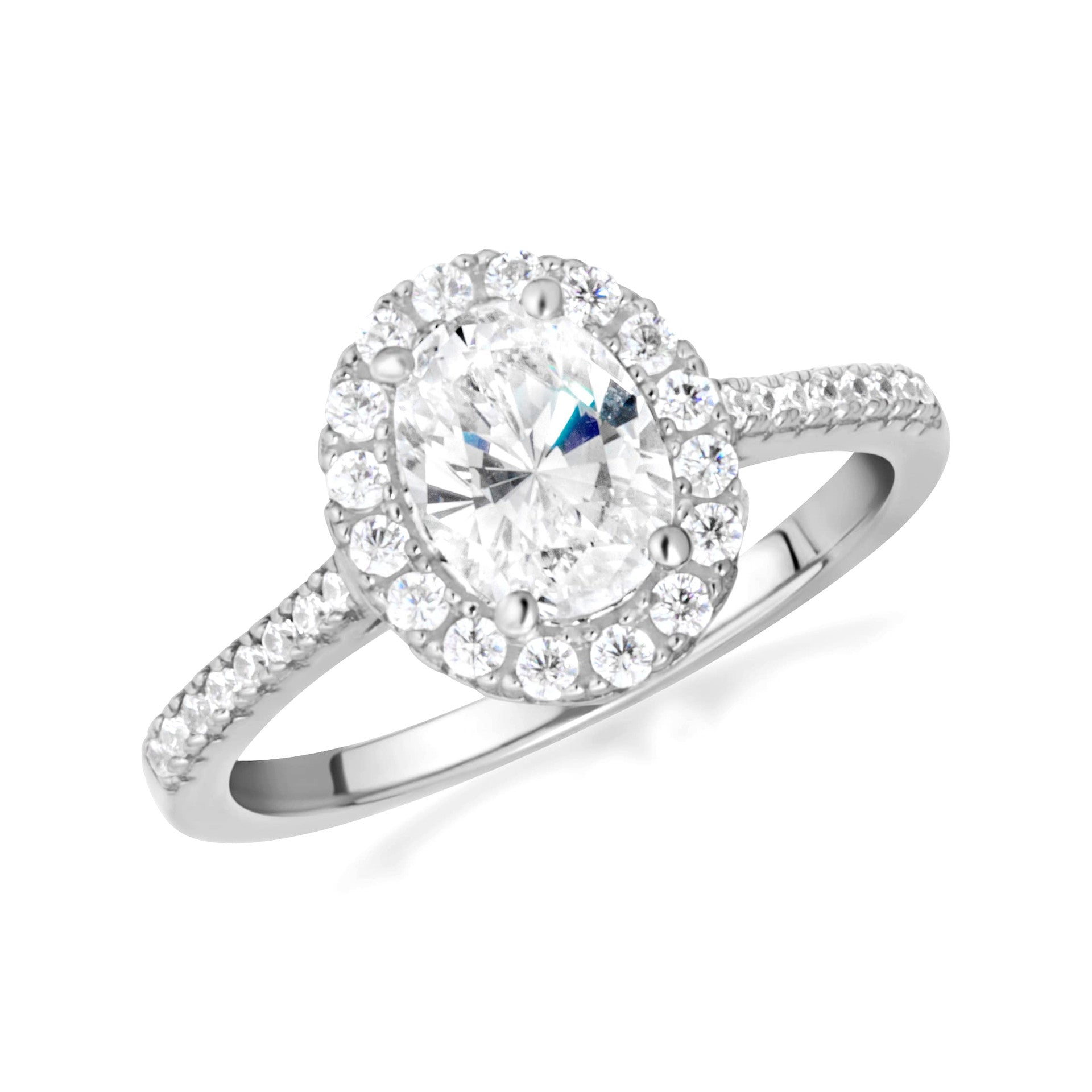 14k Gold Oval Cut Lab Grown Diamond Halo Engagement Ring 1.28cts