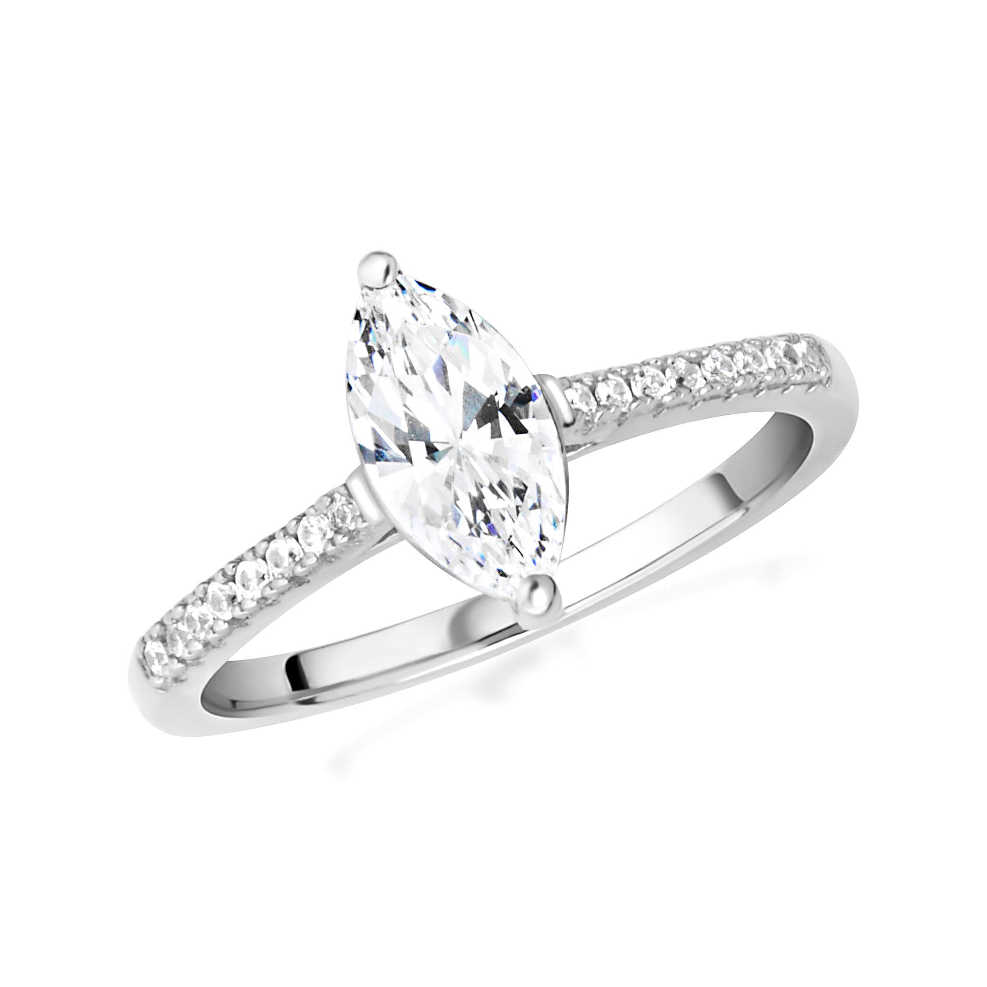 14k Gold Marquise Cut Lab Grown Diamond Engagement Ring 1.13cts