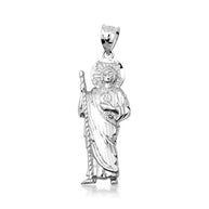 Silver San Judas Pendant Necklace (Available in Small & Large)