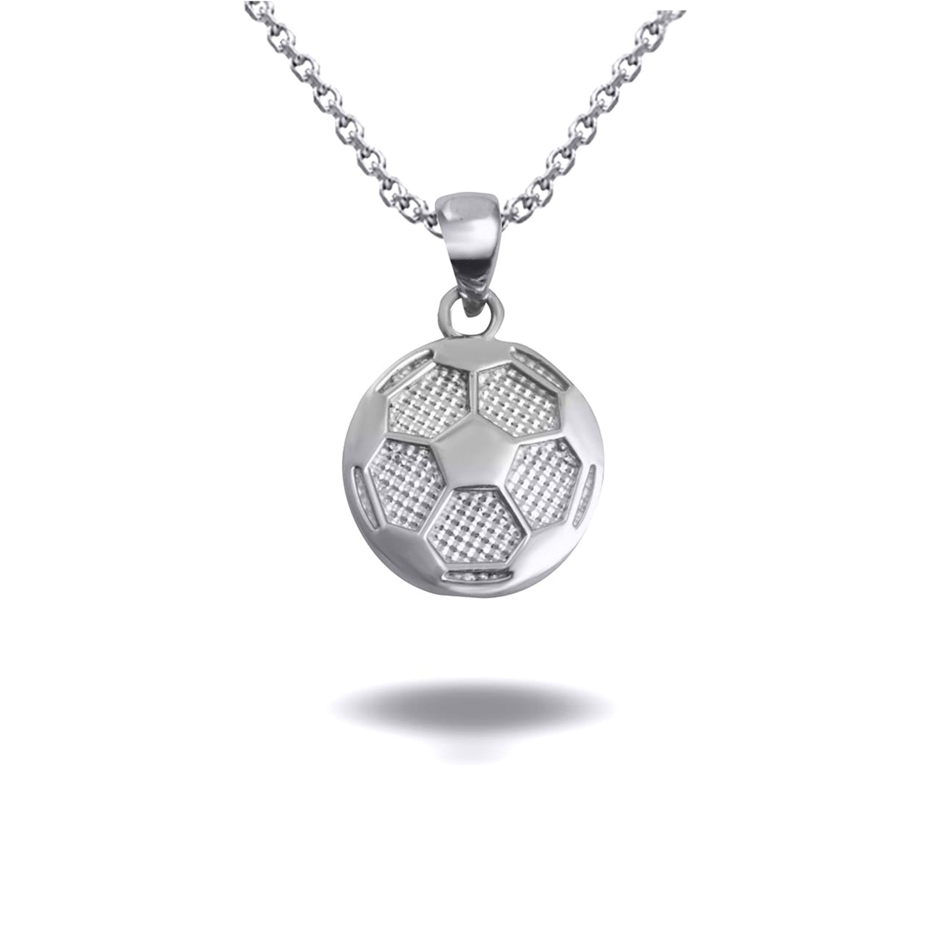Gold Soccer Ball Sports Pendant Necklace (Available in Yellow/Rose/White Gold)