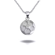 Gold Soccer Ball Sports Pendant Necklace (Available in Yellow/Rose/White Gold)