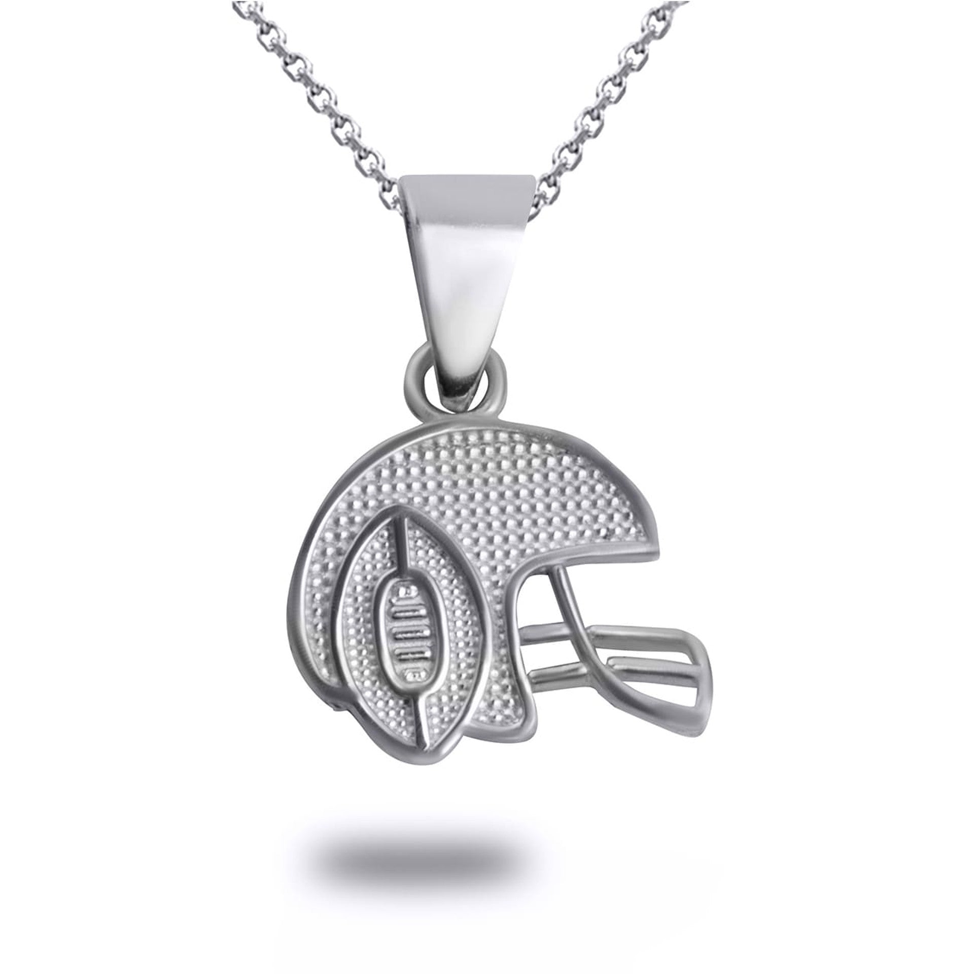 Gold Football Helmet Sports Pendant Necklace (Available in Yellow/Rose/White Gold)