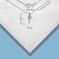 .925 Sterling Silver Key Pendant Necklace