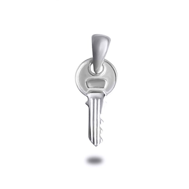 .925 Sterling Silver Key Pendant Necklace