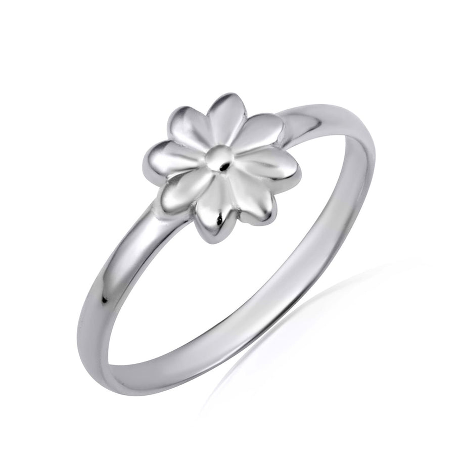 Gold Daisy Flower Ring (Available in Yellow/Rose/White Gold)