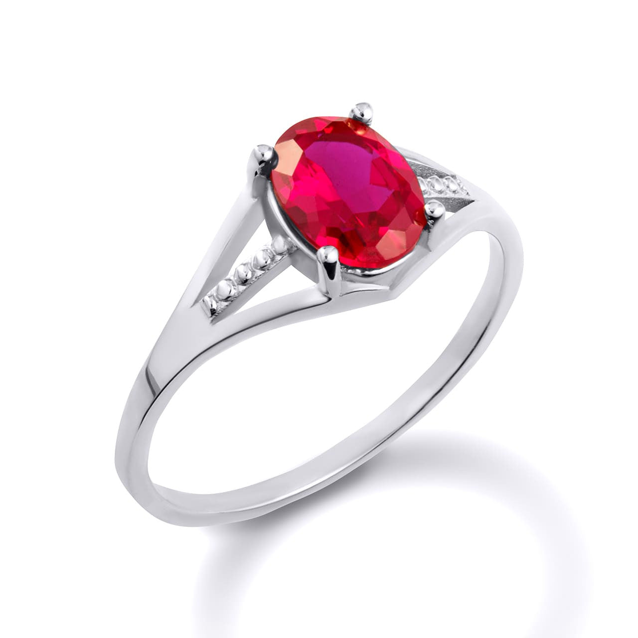 .925 Sterling Silver Ladies Birthstone Ring