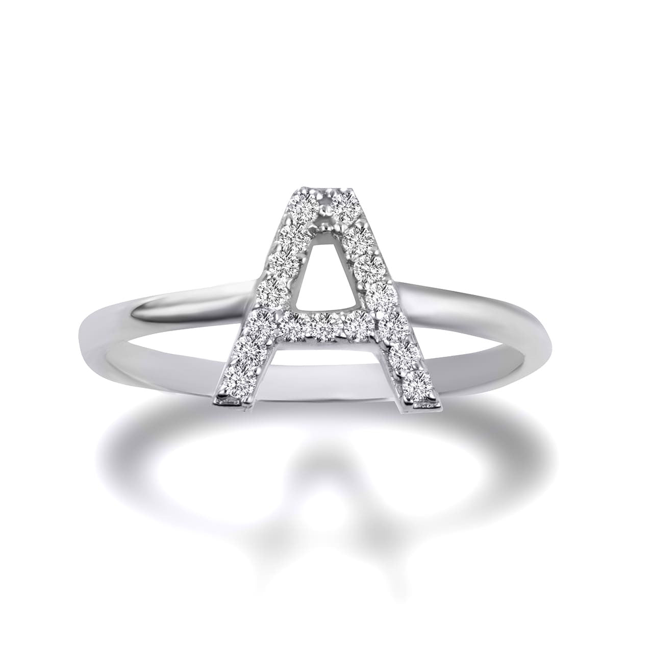 .925 Sterling Silver Personalized Cubic Zirconia Initial 