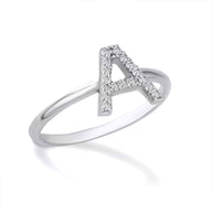 .925 Sterling Silver Personalized Cubic Zirconia Initial 