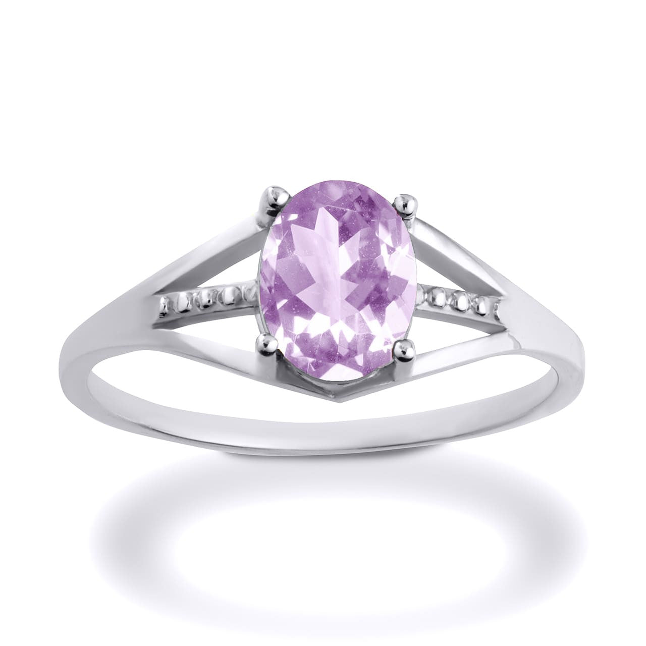 .925 Sterling Silver Ladies Birthstone Ring