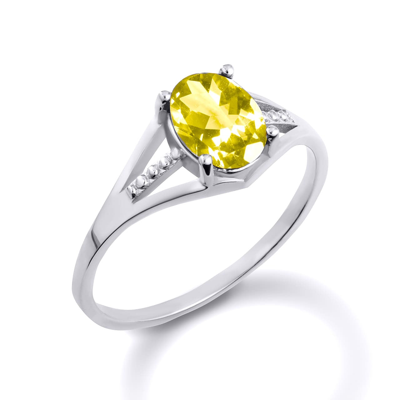 .925 Sterling Silver Ladies Birthstone Ring