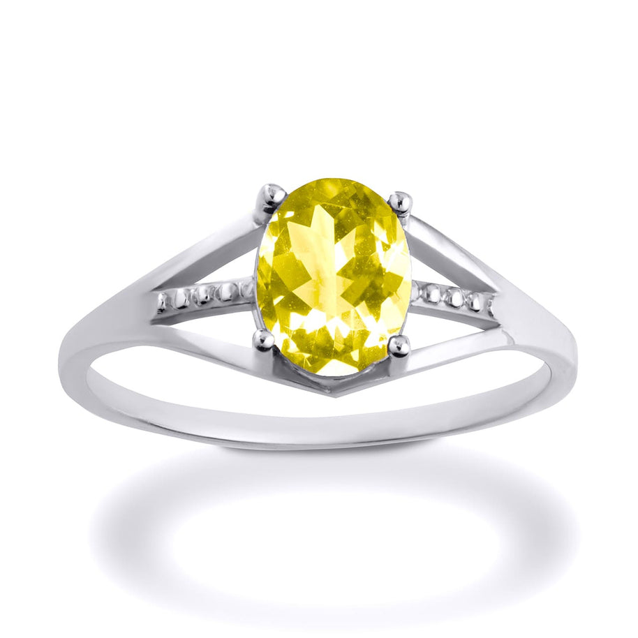 .925 Sterling Silver Ladies Birthstone Ring