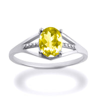 .925 Sterling Silver Ladies Birthstone Ring