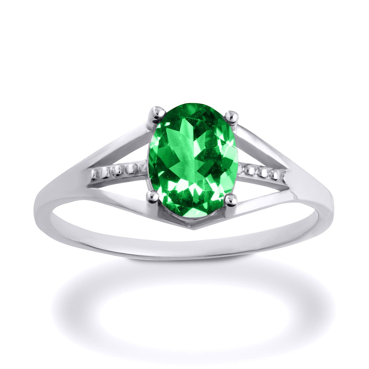 .925 Sterling Silver Ladies Birthstone Ring