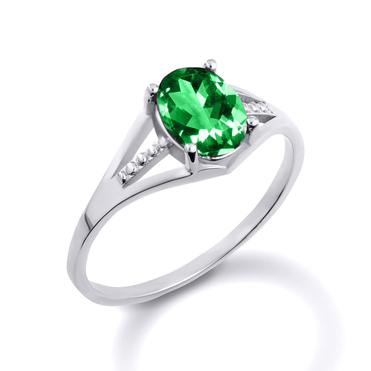 .925 Sterling Silver Ladies Birthstone Ring