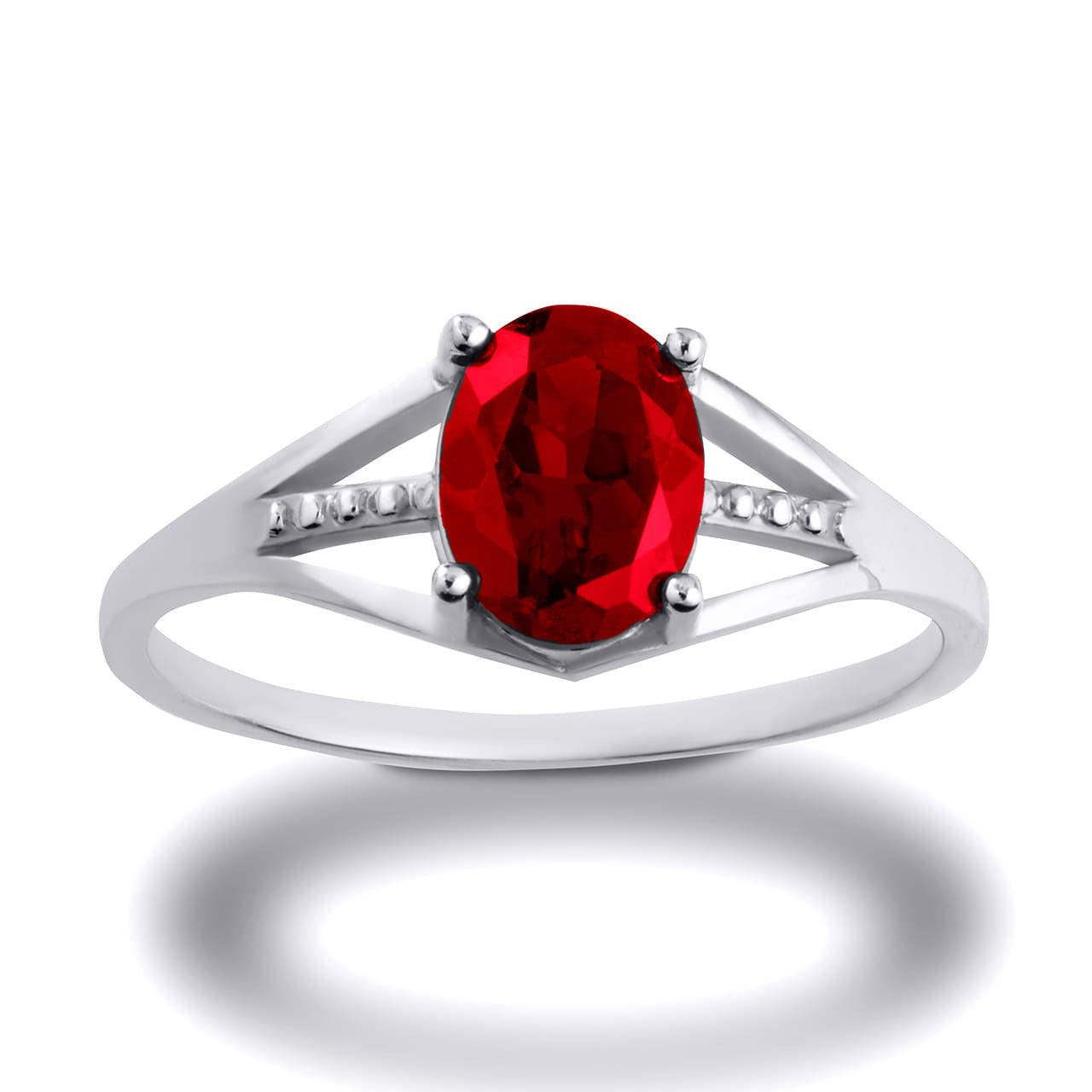 .925 Sterling Silver Ladies Birthstone Ring