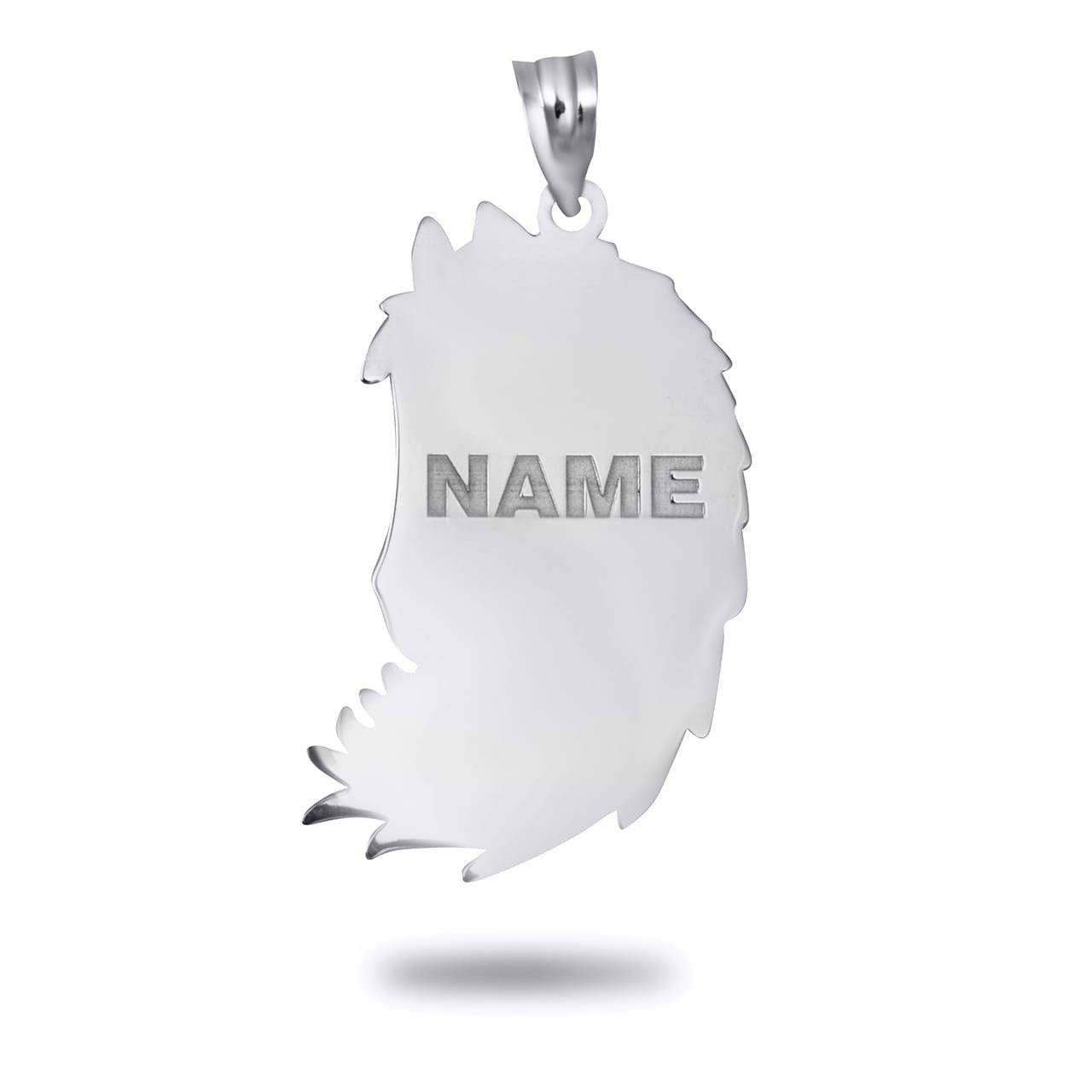 .925 Sterling Silver Engravable Horse Head Pendant Necklace
