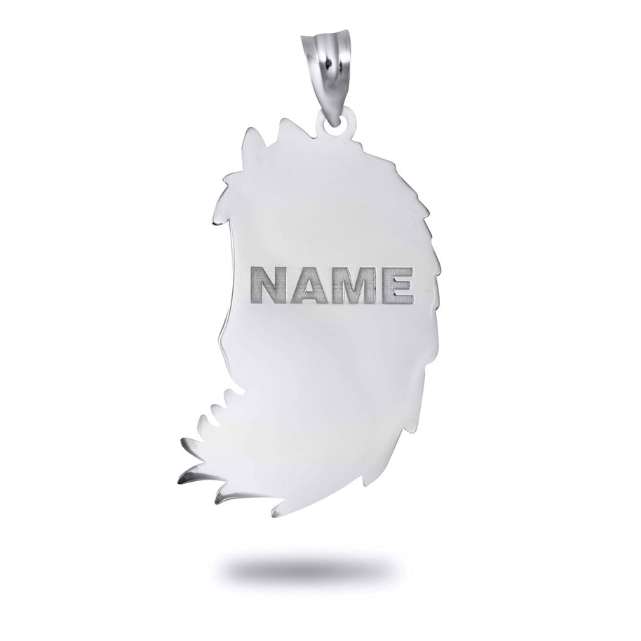 .925 Sterling Silver Engravable Horse Head Pendant Necklace