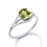 .925 Sterling Silver Ladies Birthstone Ring