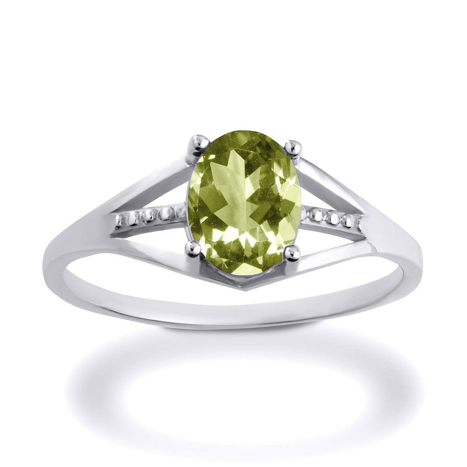.925 Sterling Silver Ladies Birthstone Ring