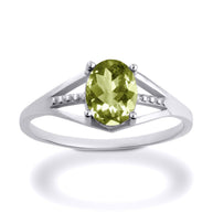.925 Sterling Silver Ladies Birthstone Ring