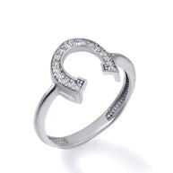 Gold Lucky Horseshoe Diamond Ring (Available in Yellow/Rose/White Gold)