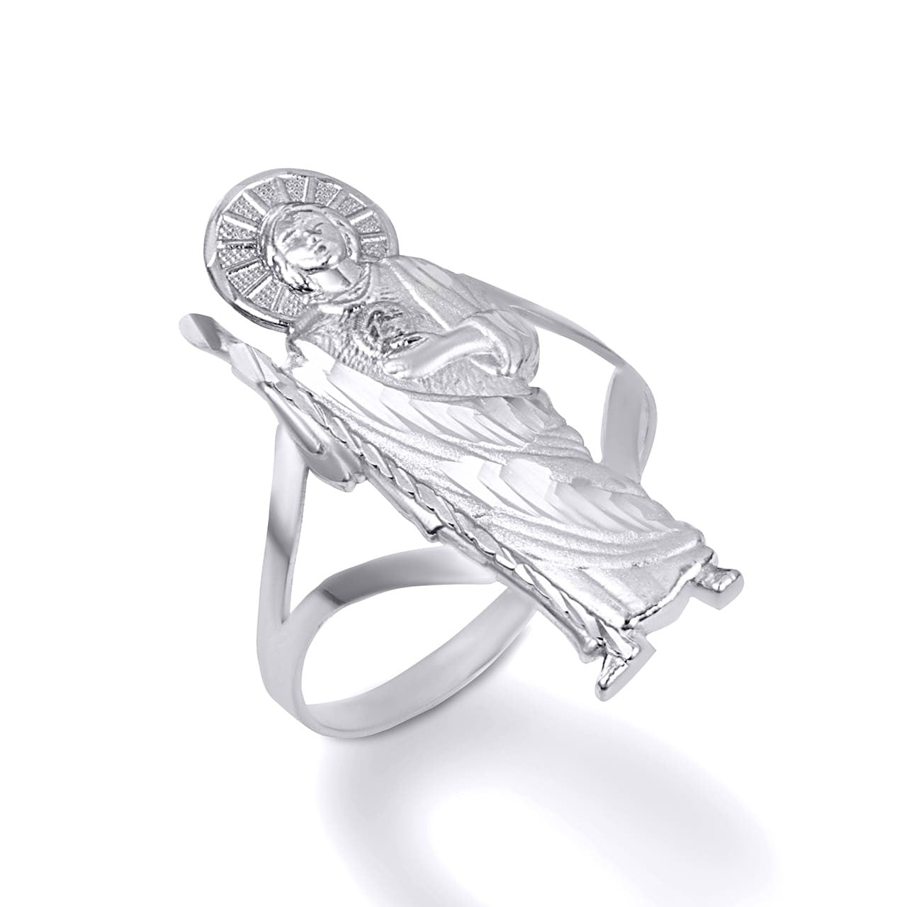 Two-Tone Gold Religious Patron Saint Jude Ring (Available in Yellow/Rose/White Gold)