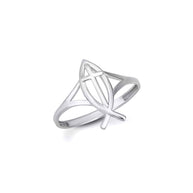 Gold Christian Fish Cross Ichthys Ring (Available in Yellow/Rose/White Gold)