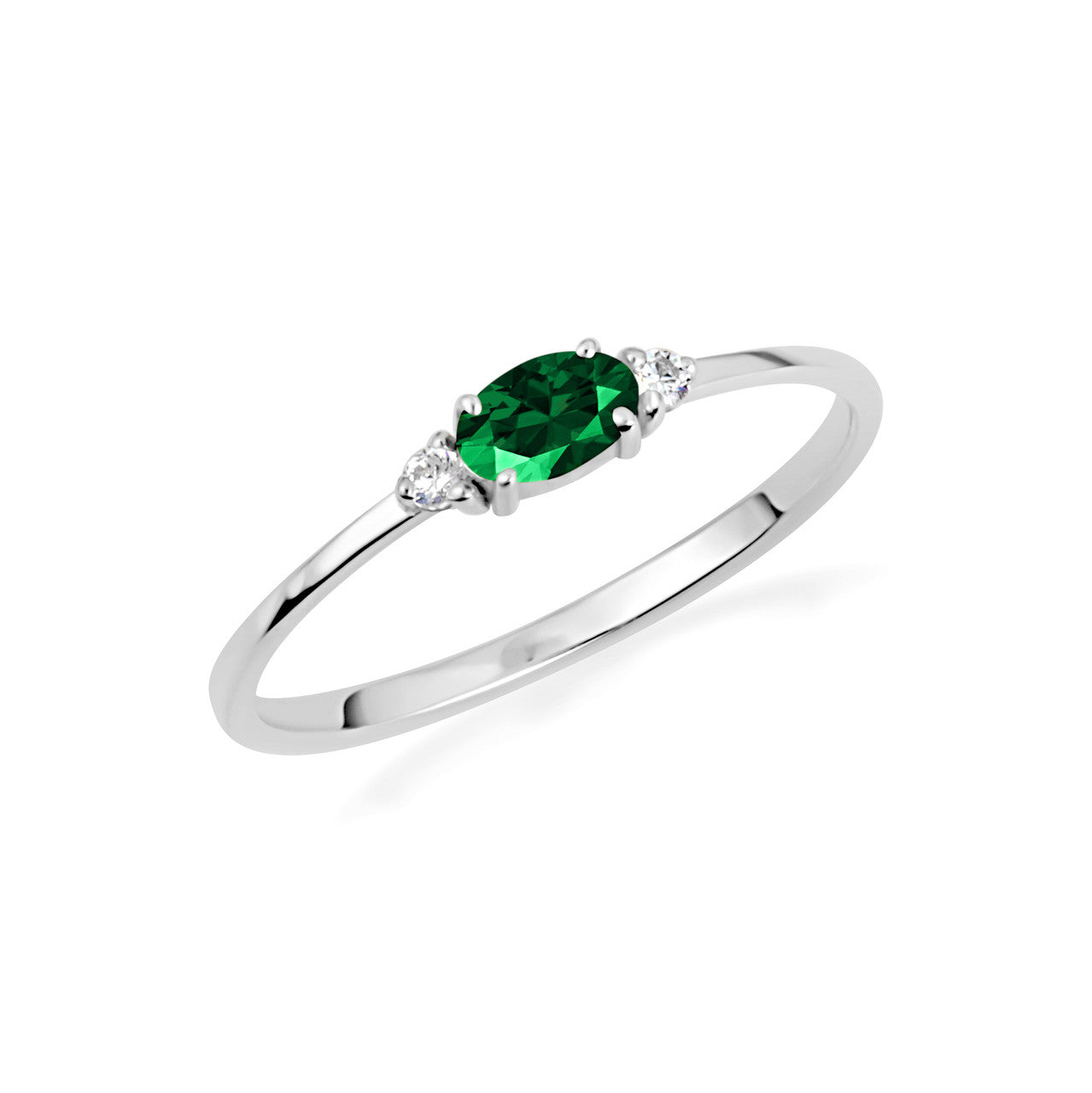 .925 Sterling Silver Personalized Oval Gemstone Ring