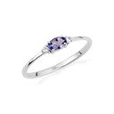 Gold Personalized Oval Gemstone Ring (Available in Yellow/Rose/White Gold)