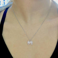 Sterling Silver Comedy & Tragedy Masks (Sock & Buskin) Pendant Necklace