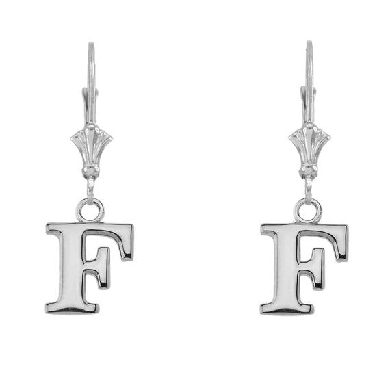 Initial Earrings in Sterling Silver