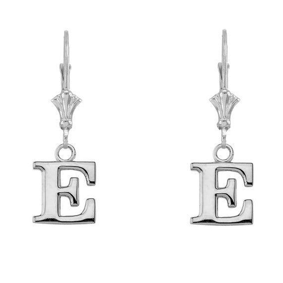 Initial Earrings in Sterling Silver
