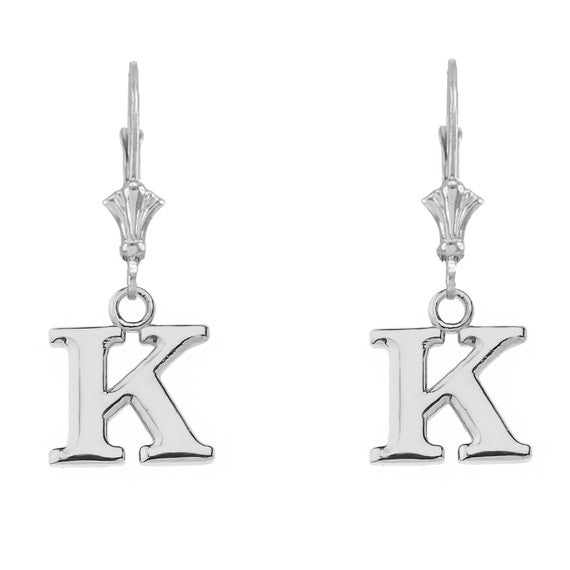 Initial Earrings in Sterling Silver