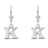 Initial Earrings in Sterling Silver