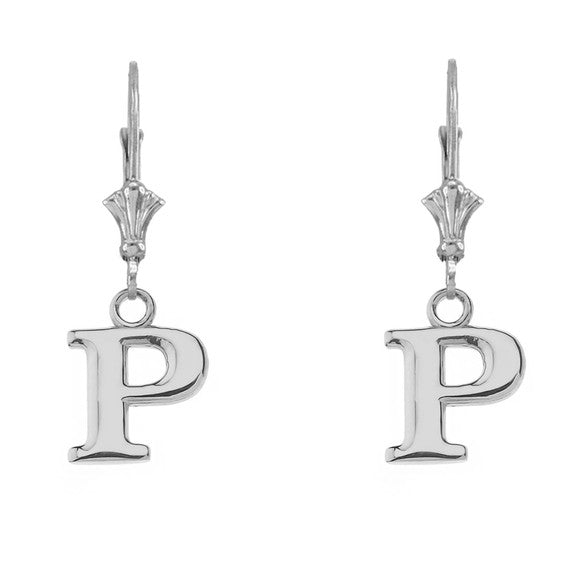 Initial Earrings in Sterling Silver