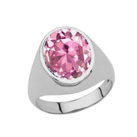 .925 Sterling Silver Personalized Oval Cut 10ct Birthstone Ring